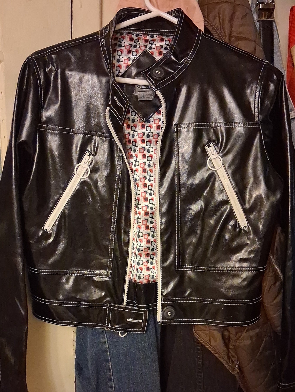 Vintage Brody Faux Leather Women's Moto Jacket M
